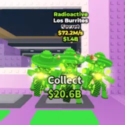 Radioactive Los Burritos 72.2 M s (Секретный персонаж) — Roblox, лот №239835