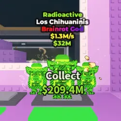 Radioactive Los Chihuaninis 1.3 M s (Brainrot God персонаж) — Roblox, лот №239849