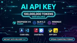 AI API-Ключ 100M Токенов • DeepSeek V4 / GLM 5.3 / MiniMax • Автовыдача 24/7