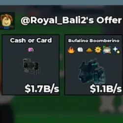 2.8B s Bundles Cash or Card 1.7B Phantom + Bufalino Boomber… — Roblox, лот №239963
