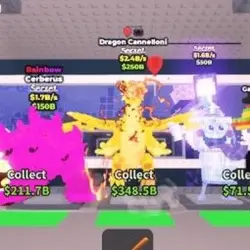 5.7B bundle dragon cannelloni gold 2.4B s + cerberus rainbo… — Roblox, лот №239984