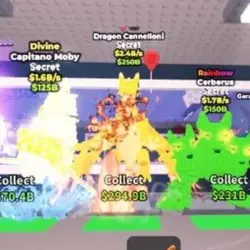 5.7B get dragon cannelloni gold 2.4B s + cerberus rainbow 1… — Roblox, лот №239985