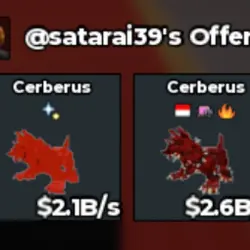 Cerberus rainbow 1trait + cerberus 3 trait Total 4.7B s BUN… — Roblox, лот №240002