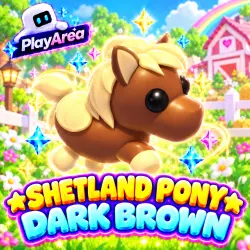Shetland Pony Dark Brown | Adopt Me! — Roblox, лот №240048