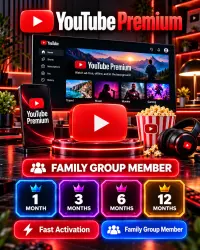 YouTube Premium 1-3-6-12 Месяц | Участник семейной группы активация