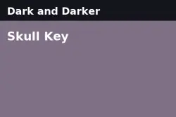 Skull Key — Dark and Darker