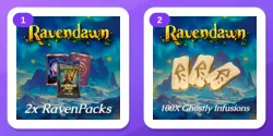 Ravendawn Twitch Drops (2 Items) — Ravenpacks + Ghostly Infusion