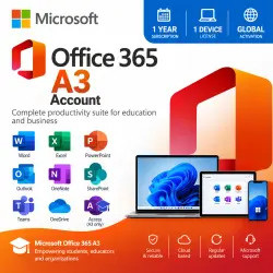 Microsoft Office 365 A3 Account — 1 Year | 1 Device | Global Access