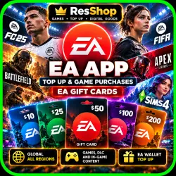 EA App — EA Gift Cards | EA Wallet Top Up | Games & DLC Purchases | US