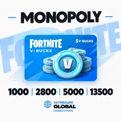 Fortnite: 1000-2800-5000-13500 | V-Bucks | Активация: GLOBA…, лот №255142