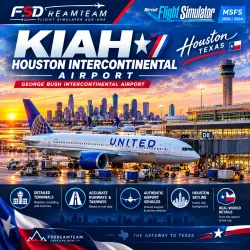 KIAH HOUSTON INTERCONTINENTAL SCENERY FSDREAMTEAM MSFS 2024/2020