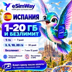 eSIM Spain — mobile data for travel, instant delivery