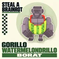 Gorillo Watermelondrillo Mythic (любая мутация) Steal a Bra… — Roblox, лот №250314