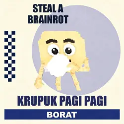 Krupuk Pagi Pagi Brainrot God | любая мутация | Steal a Bra… — Roblox, лот №250397