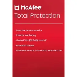 McAfee Total Protection (2023) Unlimited Device 1 Year | Subscription Key | GLOBAL