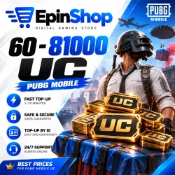 PUBG MOBILE UC 60–81000 UC |  Top-Up |  & Secure | EPINSHOP