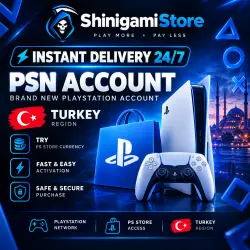AUTO DELIVERY 24/7 | PSN Account Turkey | Brand New PlayStation Account