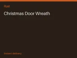 Christmas Door Wreath #573218550 — Rust, лот №278441