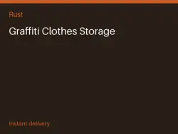 Graffiti Clothes Storage #569915742 — Rust, лот №263373