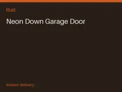 Neon Down Garage Door #574506859 — Rust, лот №263547