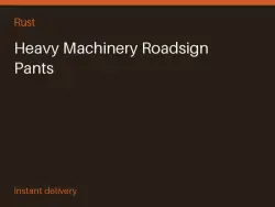 Heavy Machinery Roadsign Pants #573268968 — Rust, лот №263582