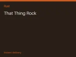 That Thing Rock #567489389 — Rust, лот №263591