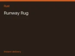 Runway Rug #563477448 — Rust, лот №263681