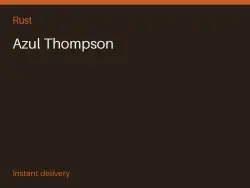 Azul Thompson #571845463 — Rust, лот №263964