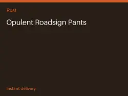Opulent Roadsign Pants #560904397 — Rust, лот №264160