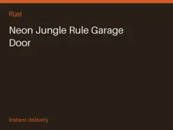 Neon Jungle Rule Garage Door #572560633 — Rust, лот №273406