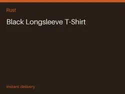 Black Longsleeve T-Shirt #572420098 — Rust, лот №264310