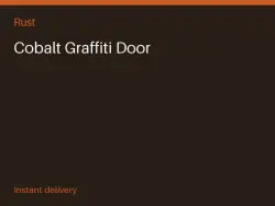 Cobalt Graffiti Door #557346793 — Rust, лот №264348