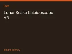 Lunar Snake Kaleidoscope AR #573549660 — Rust, лот №264030