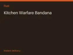 Kitchen Warfare Bandana #568559060 — Rust, лот №273463