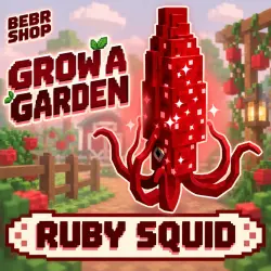 Grow a Garden • Ruby Squid • Divine • Roblox