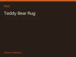 Teddy Bear Rug #573423319 — Rust, лот №264004