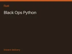 Black Ops Python #575195933 — Rust, лот №264063