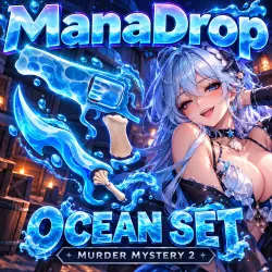OCEAN SET I MURDER MYSTERY 2 I НОЖ + ПУШКА — Roblox, лот №249558