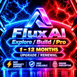 Flux AI Explore/Build/Pro 1–12 Months | Upgrade/Renewal |  Warranty Support