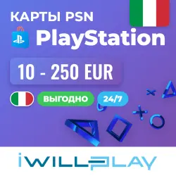 PS STORE ITALY GIFT CARDS 24/7. PLAYSTATION TOP-UP. BUY CODES PSN EUR