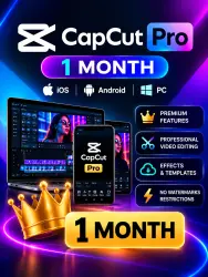 CapCut Pro 1 Month | iOS / Android / PC | Email + Password | 30-Day Warranty