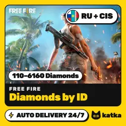 Free Fire RU+CIS 110–6160 Diamonds — top-up by ID | AUTO 24/7