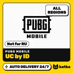 PUBG Mobile Global (not RU) 60–40500 UC — top-up by ID | AUTO 24/7