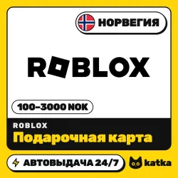 Roblox (Роблокс) Норвегия 100–3000 NOK — подарочная карта |…, лот №210529