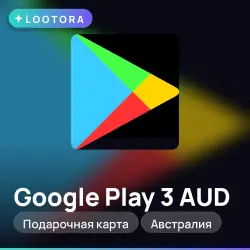 Google Play 3 AUD, gift card, AU