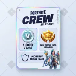 Подписка Fortnite Crew (Боевой пропуск + 800 В-баксов) — 1 месяц |Elli