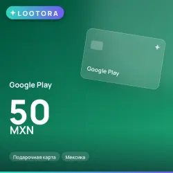 Google Play 50 MXN, gift card, MX