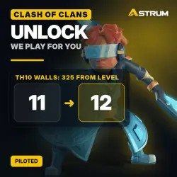 Clash of Clans Unlock: TH10 Walls: 325 From Level 11 → 12 | Piloted