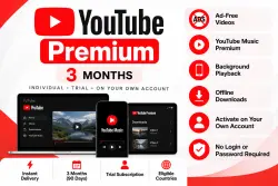 YouTube Premium | 3 Months | Activate on Your Own Account | Activation Code | No Password Required