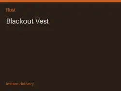 Blackout Vest #568081656 — Rust, лот №264852